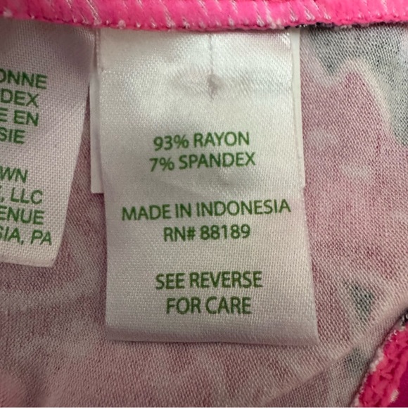 Lilly Pulitzer Sophie Dress 3/4 Sleeves Bright Pink & Navy in Coco Safari Sz Sml - Picture 12 of 15